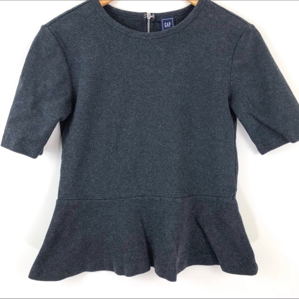 Gap Peplum Gray Top, Size XL